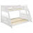 Kolbie Wood Veneer Twin Over Full Bunk Bed White-90990446