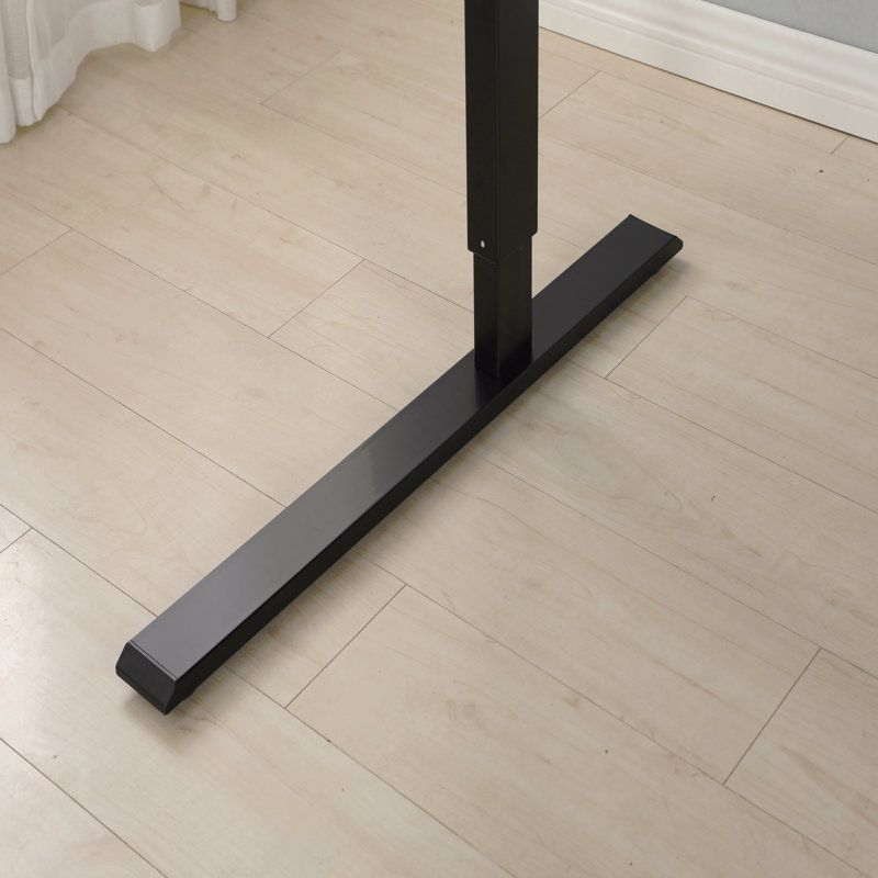 L-Shaped 59" Height Adjustable Electric Standing Desk, Sit And Stand Up Computer Desk For Home Office Black, Black, Black