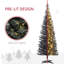 Sapin de Noël artificiel mince de 5 pi avec 160 lumières DEL chaudes et 294 pointes pour la décoration de Noël