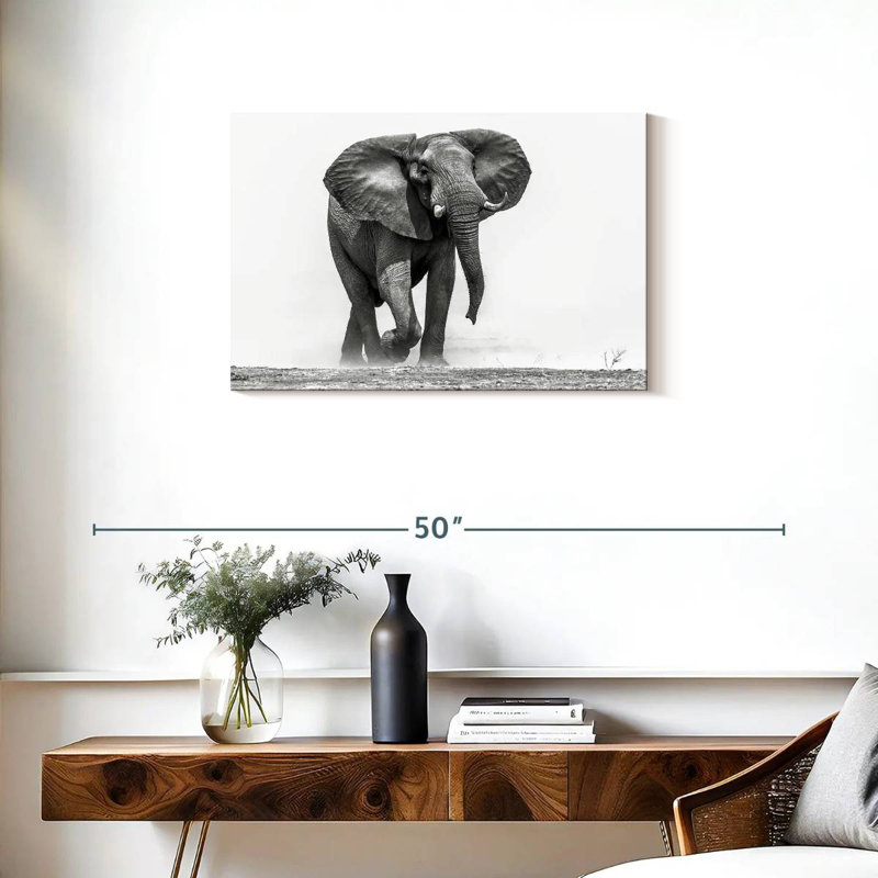 Éléphant d'Afrique marchant, H 20 po x l 30 po