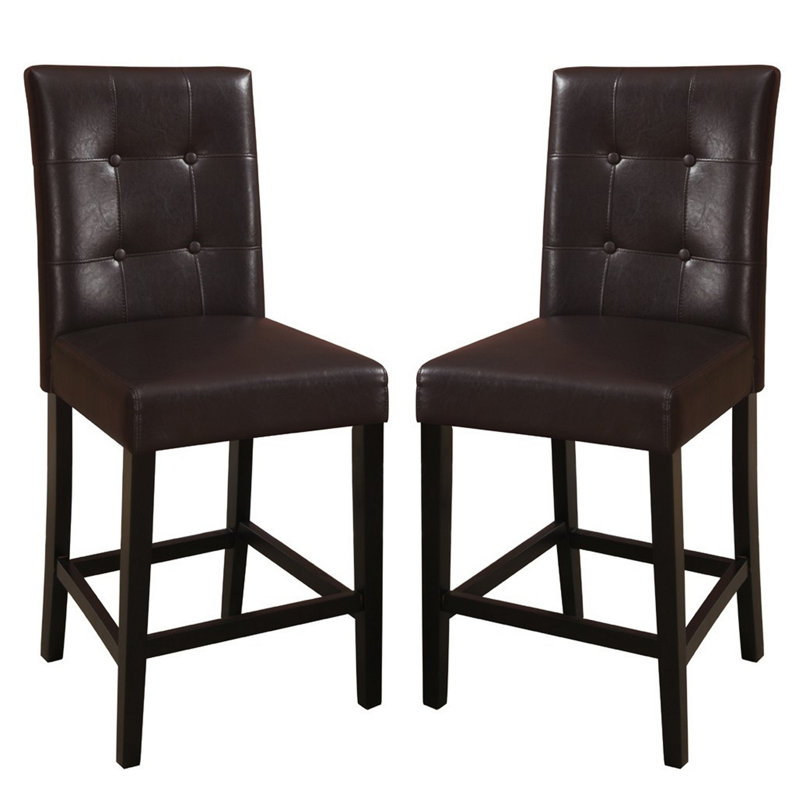 Jonno 25'' Counter Stool, Black, Brown
