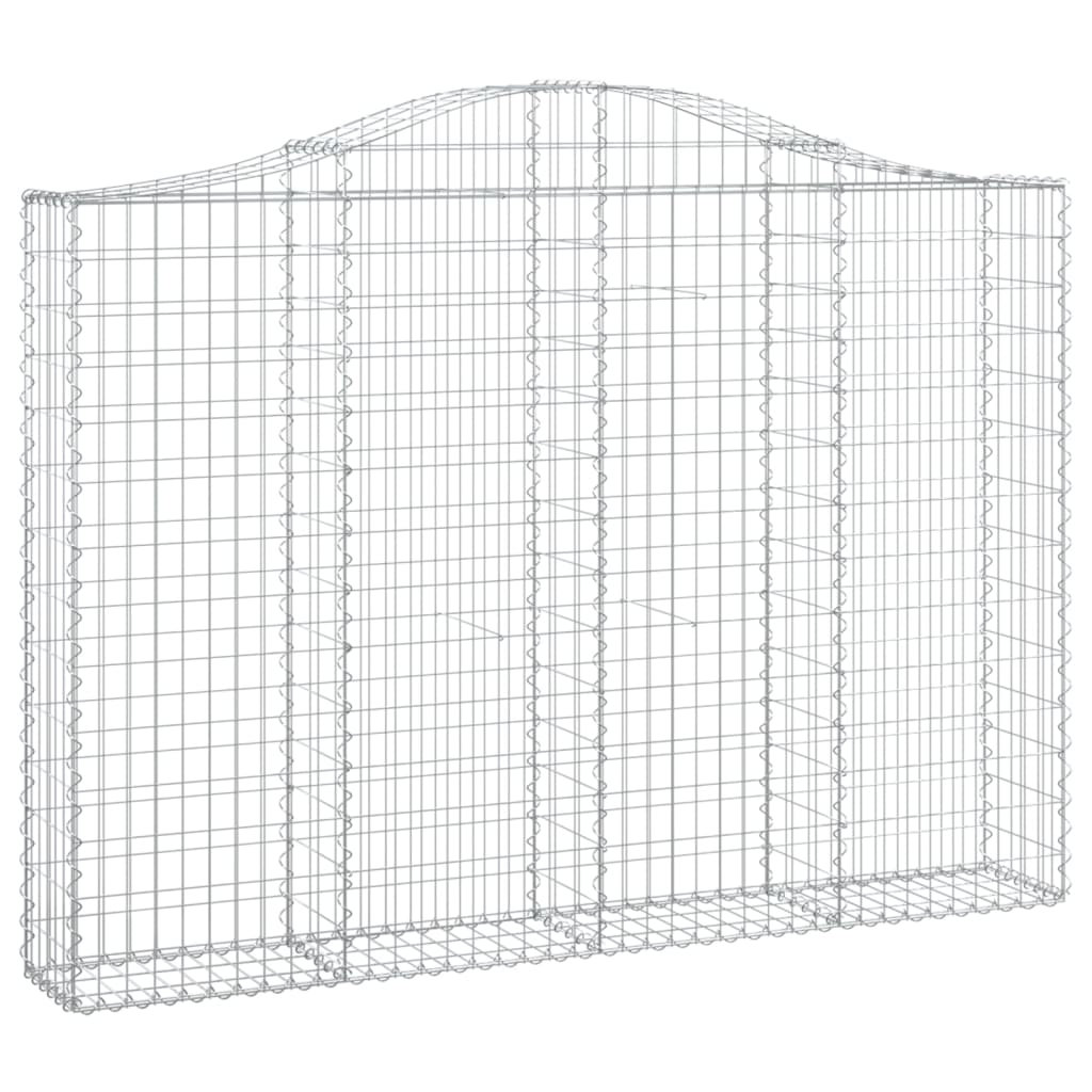 Arched Gabion Baskets 7 Pcs 200X50x220/240 Cm Galvanised Iron