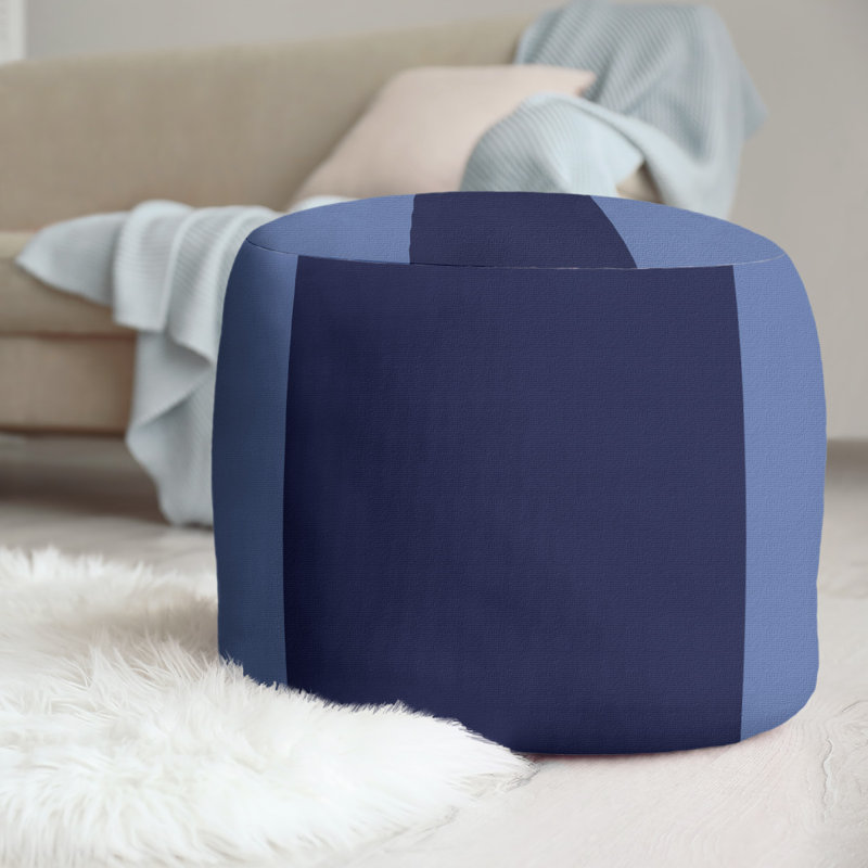 repose-pieds rond 20,5", Bleu / bleu marine / bleu