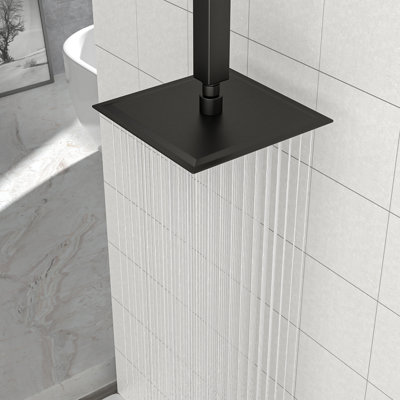 8" Square Rainfall Shower Head, Wall/Ceiling Mounted