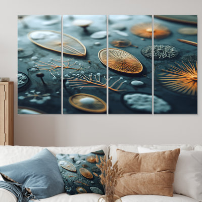 Microscopic Life Botanical - Abstract Wall Art 4 Piece