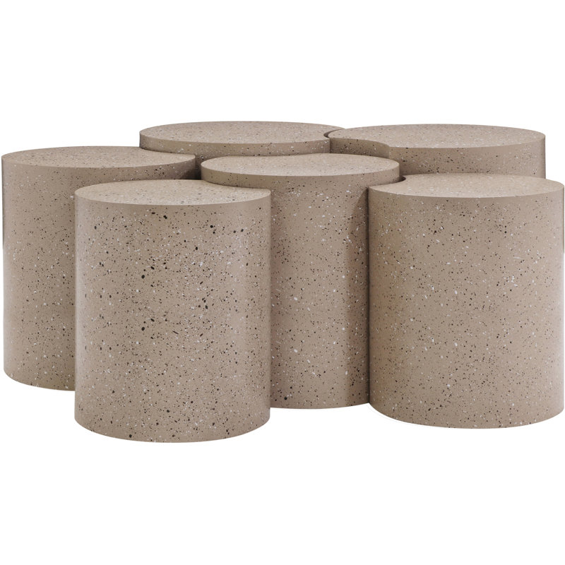 Ensemble de 6 tables de groupage Hylie, Taupe