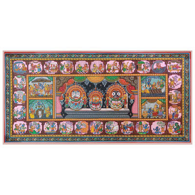 Lord Jagannath With Krishna Memories | Natural Colours On Canvas | By Sachikant