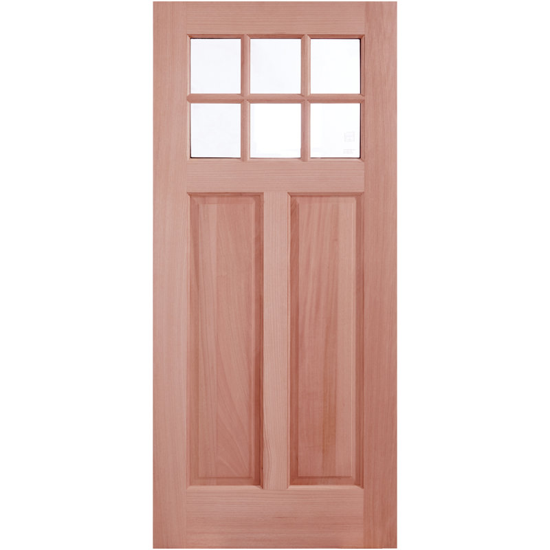 Porte d'entrée en acajou brut