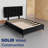 15 Premium Velvet Wood Box Spring/Bed Frame With Headboard, Durable & Stylish Black Metal Legs, Multi Color Options-92348205-92348376