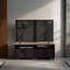 Meuble télé Tanner, naturel et noir, salon
