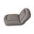 Upholstered Teddy Fabric Metal Framed Reclining Floor Sofa Chair with Adjustable Backrest-1592144719