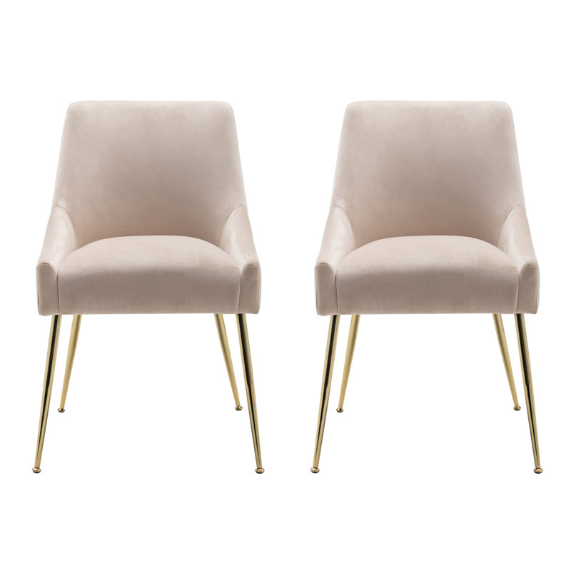 Fauteuil en velours l 21,5 po Koblas, Velours havane
