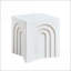 Table basse blanche moderne peu encombrante pour le salon / la chambre à coucher, panneau de fibres à densité moyenne imitation bois, facile à nettoyer-2042468078