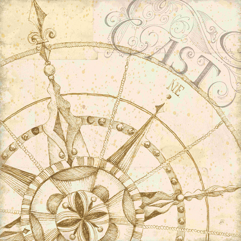 «Coast To Coast Sepia III» par Daphne Brissonnet, reproduction sur toile tendue, L 12 po x H 12 po