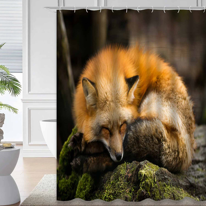 Rideau de douche européen à 12 crochets Red Fox, L 72 po x l 84 po