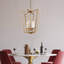 Lustre géométrique moderne unique à 4 lumières