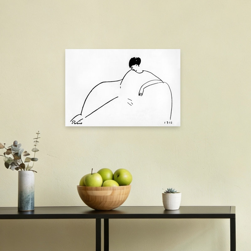 Anna Akhmatova Russian Poet, 1911 Contemporary Portrait Wall Art Print by Amedeo Modigliani - Wrapped Canvas Print