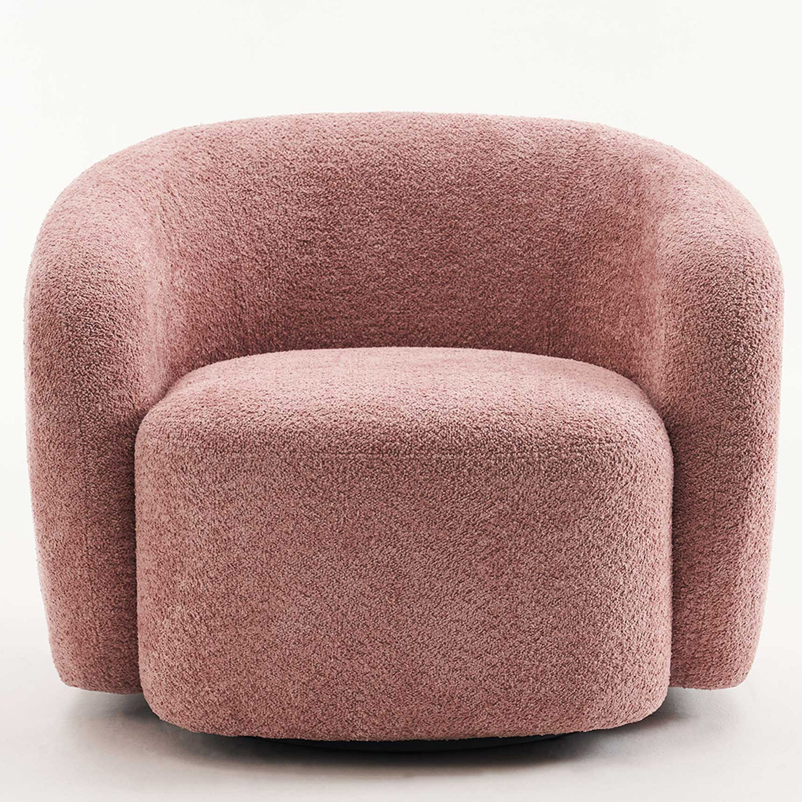 Munehito Swivel Barrel Chair, Pink