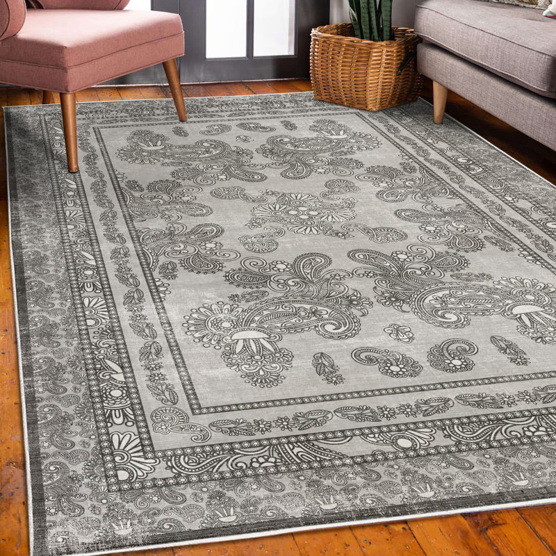 Tapis décoratif Boho, Rectangle 4 pi x 5 pi 5 po