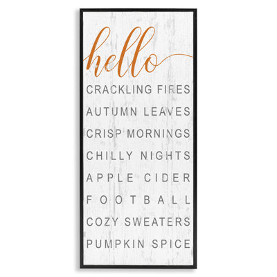 «Hello Fall favorites phrases», estampe numérique par Jessica Mundo