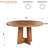 47" Round Pedestal Dining Table for 4-6, Space Saving Kitchen & Apartment Furniture-618996577