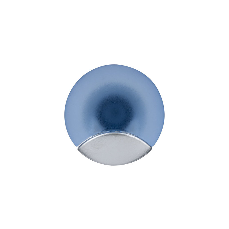 Poignée ronde 1 1/8" de diamètre Inspiration, Bleu givré