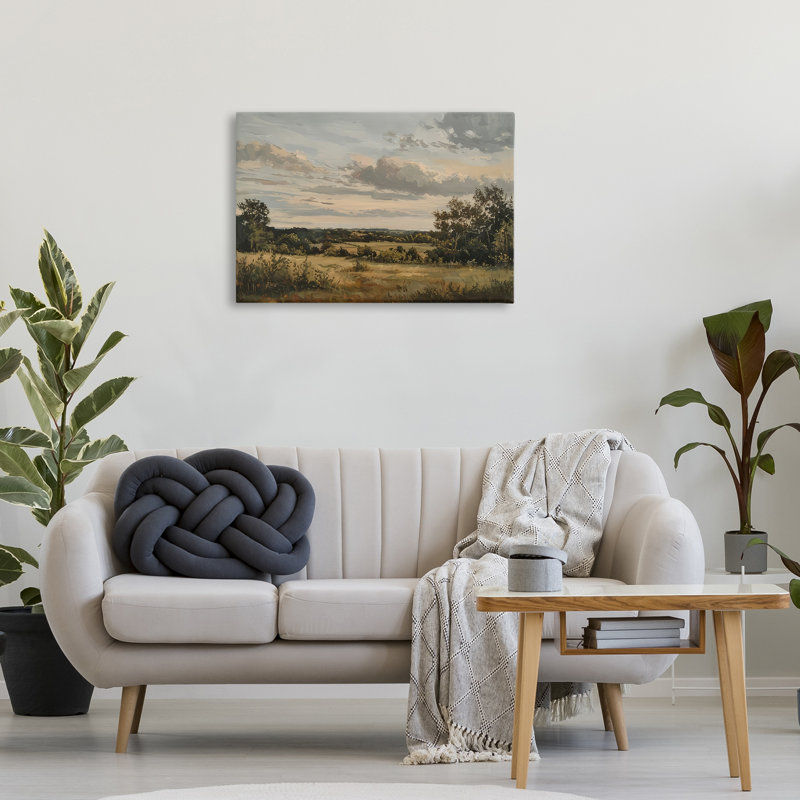 Lumière du soir sur toile campagne, design par LSR Creative Studio, H 20 po x l 30 po