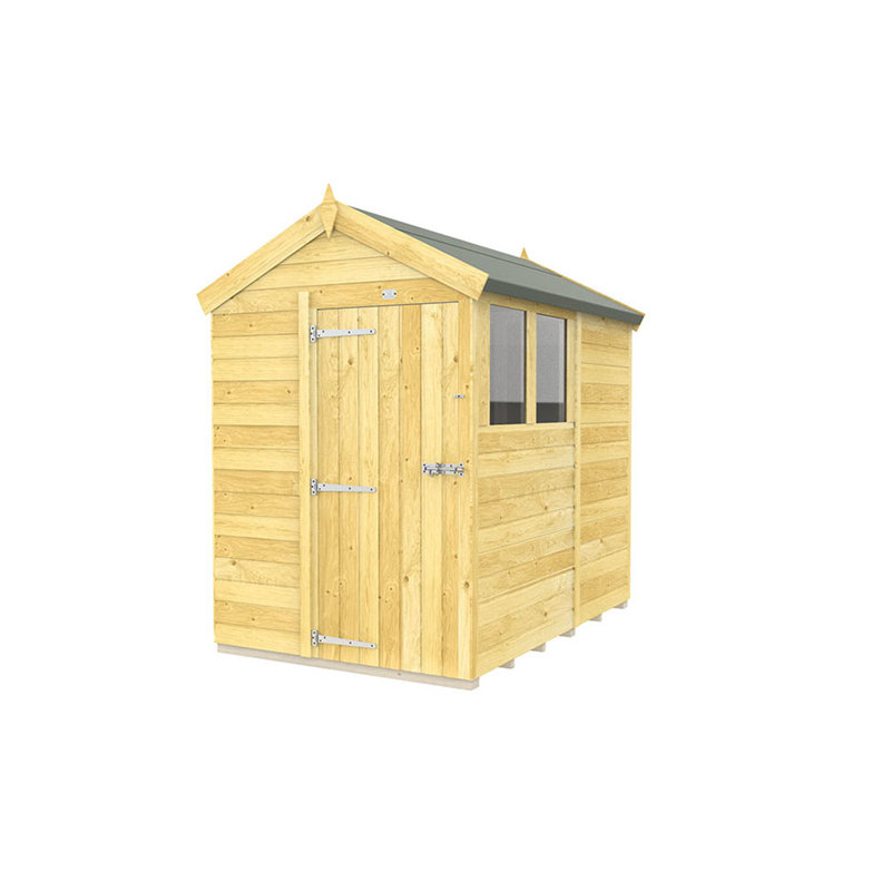 5ft x 7ft Apex Shed - Single Door with Windows