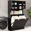 Armoire de salle de bain inclinable - noire. Fabriqué avec E1,. Capacité de charge de 150 lb. Économisez de l'espace grâce aux tablettes réglables. Gardez le linge dans des sacs amovibles. Poignée carrée simple mais élégante. Enduit brillant-1211989693-1211989683