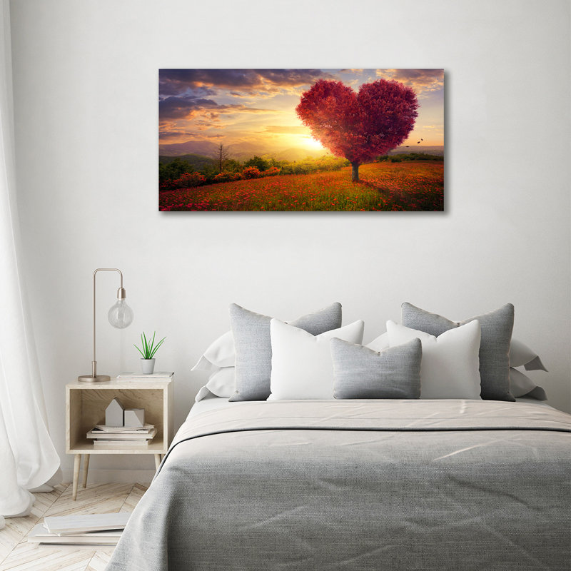 Tree Field Heart - No Frame Print on Canvas