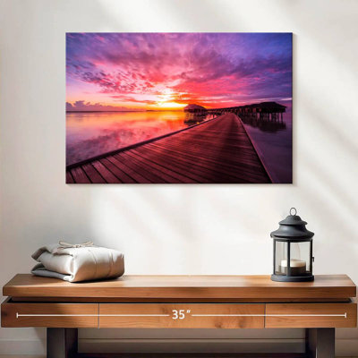 Aletra Maldives Pink Sunset Dock