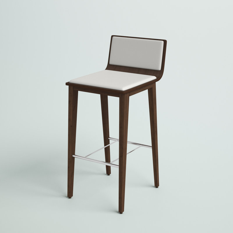 Sawyer Upholstered Counter Stool with Solid Wood Frame, White, Counter Stool (24" Seat Height)