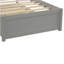 Structure de lit plateforme simple en bois avec lit gigogne, gris