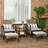 Square 2 - Person 23.2" Long Dining Set with Cushions