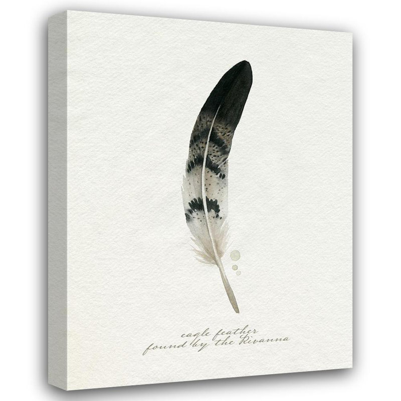 Art sur toile tendue Dakota Fields Popp, Grace Gallery: Found Feather I, H 47 po x l 36 po