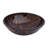 16.5" Round Tempered Glass Vessel Bathroom Sink with Black Drain