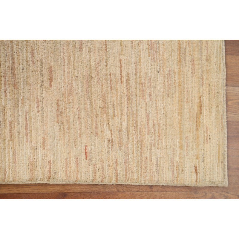 Tapis rayé Gabbeh Kashkoli noué à la main 4 x 6