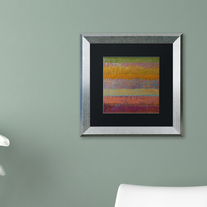 « line », reproduction d’art encadrée, H 16 po x l 16 po x P 0,5 po, Blanc, Cadre noir
