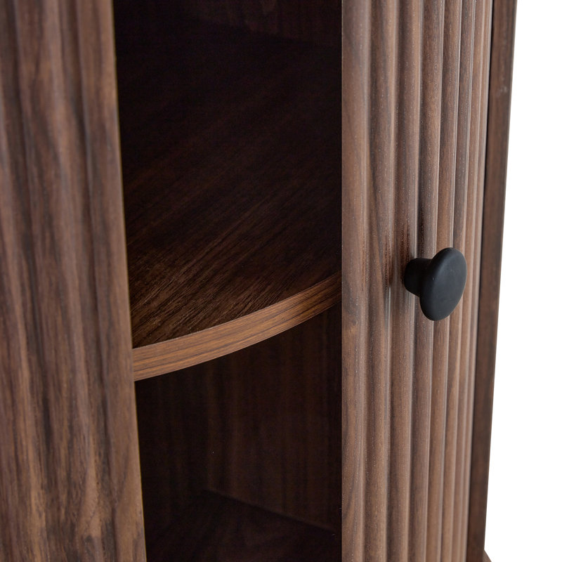 '' Round Walnut Dining Table Mdf Roman Column Style Dining Space Elegance