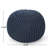 Modern Cotton Round Pouf, Navy Blue-1784023927