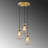 Elegant Gold Chandelier with Adjustable Height, Metal Body, 29 to 55.5 Inches | Base Plate: Ø11.8 x 1.2 Inches | Socket Type: 3 x E27 Max 40W | Perfect for Dining Room, Living Room & Entryway Décor