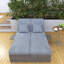 Lit de jour inclinable en rotin de 47 po de large avec coussins-1118267334