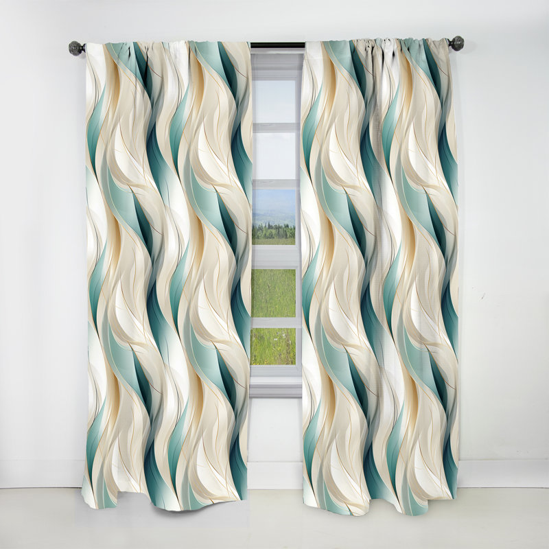 Subdued Elegance - Modern Blackout Abstract Curtain - 1 Panel, 52" W x 84" L