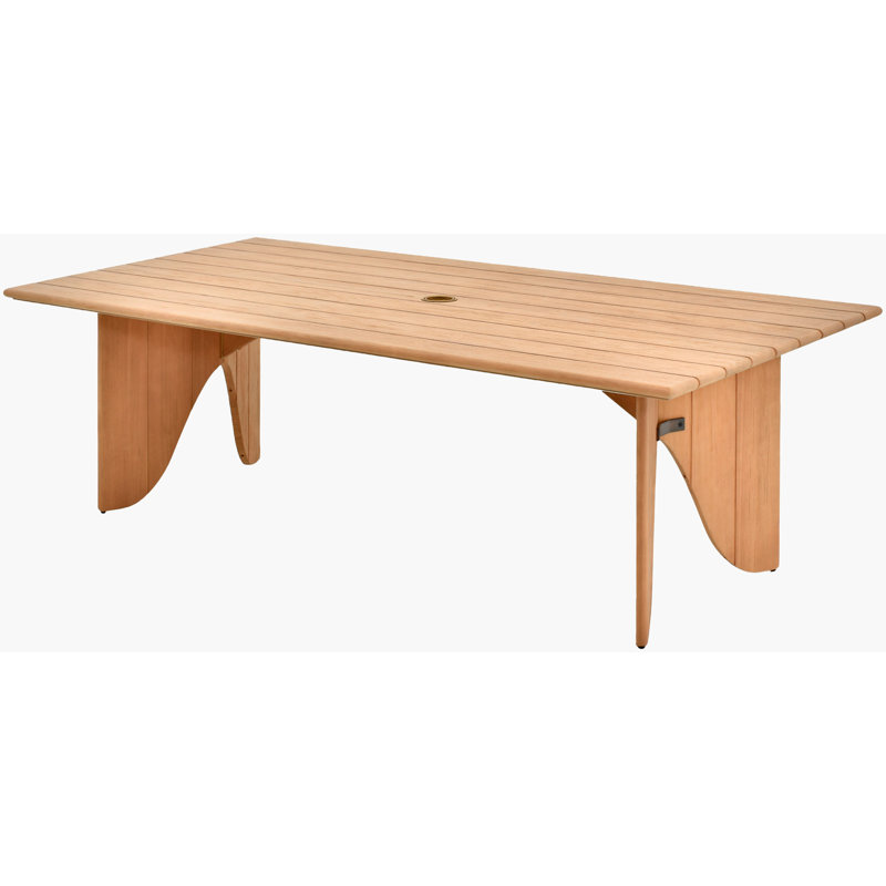 Solene Outdoor Teak Dining Table, 30" H x 47" W x 78" D