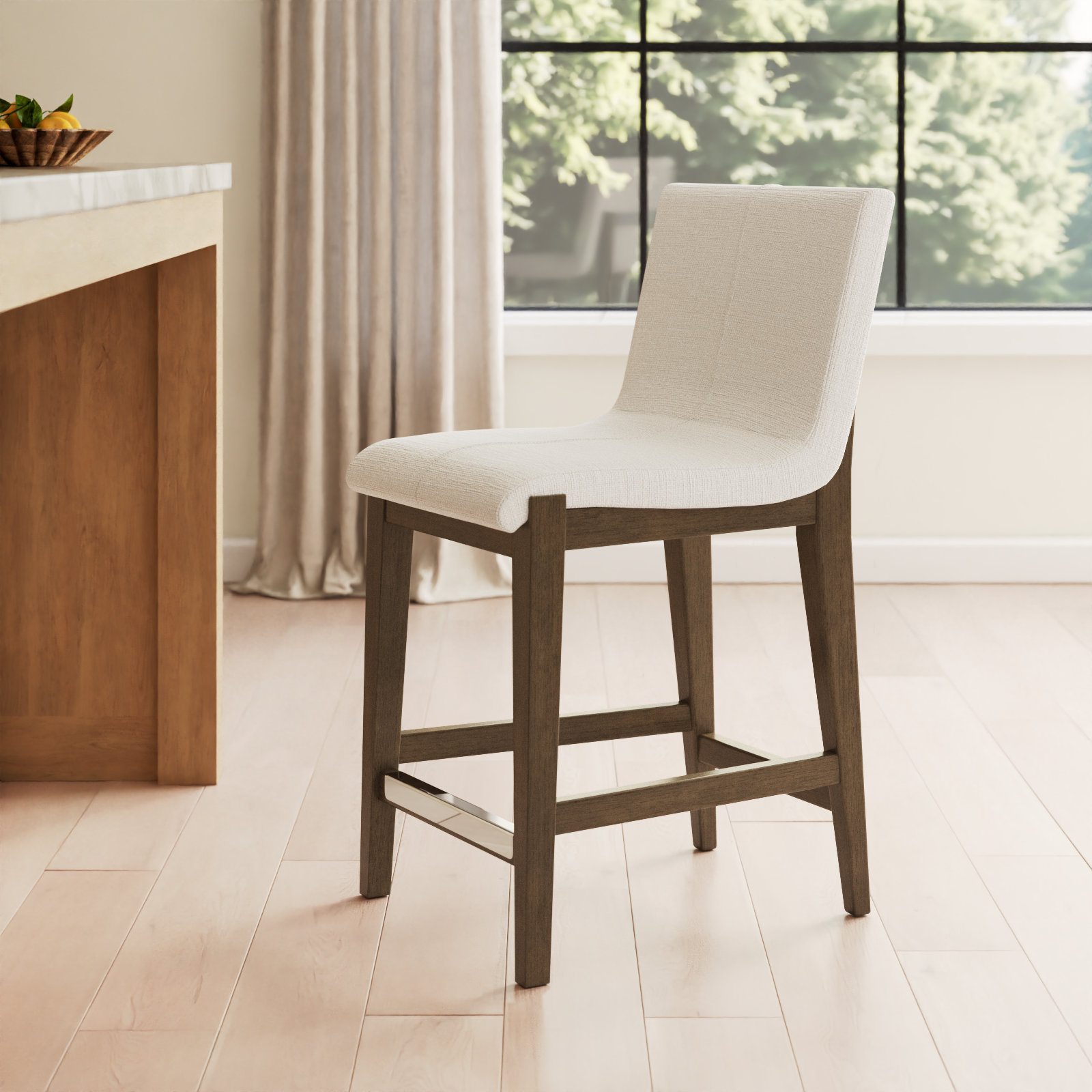 Martisha Linen 26" Counter Stool