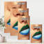 Gros plan sur les lèvres avec maquillage et supports tendance - Photographie sur toile-59843858-59843857