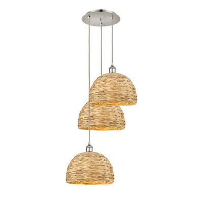 Luminaire suspendu en dôme à 3 lumières Mattson
