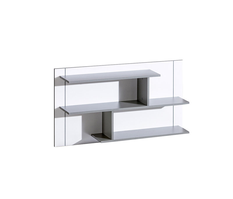 Castro 3 Piece Floating Shelf, White/Gray