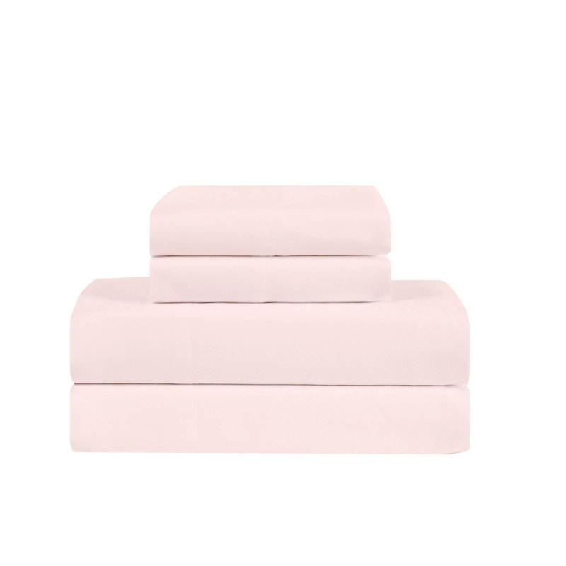 Truly Calm Antimicrobial Microfiber Standard Sheet Set, Twin XL Sheet Set + 1 Fitted Sheet + 1 Pillowcase, Blush
