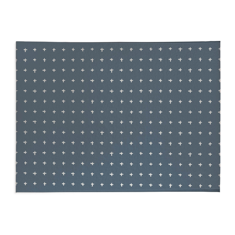 Tapis de bureau léger Criss, L 6 pi x L 4 pi, Bleu